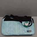 PetAmi Dog Purse Carrier for Small Dogs, Airline Approved Soft Sided Pet Carrier with Pockets, Ventilated Dog Carrying Bag for Puppy Cat, Dog Travel Supplies Bag, Sherpa Bed, Max 12 lbs, Chevron Teal (One Size (Pack of 1))