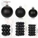 12PCS 3.15" Christmas Ball Ornaments Shatterproof Black Christmas Tree Decorations Xmas Tree Balls Halloween Ornaments Dcor