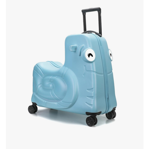 Kids Luggage, Kids Ride-on Luggage with Spinner Wheels Suitcase, Kid's Ride-On Suitcase Help Your Child Relax, Carry On Trolley Luggage with Password Lock, 22"