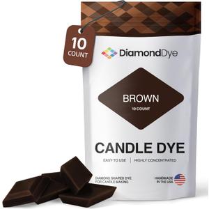 Brown Candle Dye - Made in The USA - Premium Colorants - Highly Concentrated - Popular Colors for Paraffin or Soy Wax - Great for Professionals or Hobbyist - 10 Dye Chips