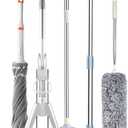 Mop and Broom Holder Wall Mount Garden Tool Rack Organizer, Modern Style,Movable Aluminum Alloy Wall Mounted Hook 1 Pack,Storage Gift for Bathroom,Closet,Laundry Room,Garage,Tool Room(Orange)