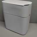 MOPUP Bathroom Trash Can, Automatic Bagging Garbage Can, 3.5 Gallon Slim Smart Small Plastic Trash Bin, Narrow Motion Sensor Trash Can for Bedroom, Office White