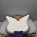 PAYHUIN Cervical Neck Pillow, Memory Foam Pillow for Pain Relief, 2 Height Adjustable Ergonomic Pillow with Breathable Ice Silk Cover, Contoured Neck Support Pillow for Side, Back and Stomach Sleepers (Pearl White)