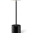 AUDLES Rechargeable Table Lamp –Outdoor Touch Cordless Desk Lamps, 5000mAh Battery Operated Lamp with 3-Color Dimmable Light, Portable LED Lamp for Bedroom, Dining Room, Patio, Outdoor (Black)