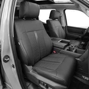 Fit For Toyota Tundra Crewmax Cab & Double Cab 2022-2026 Custom Seat Covers,Full Covered Faux Leather Waterproof Seat Covers For Trucks,Fit For Limited,Platnium,1794,Edition,Trd Pro,Capstone-Black