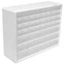 Akro-Mils 44-Drawer Plastic Drawer Storage Cabinet for Garage Organization, Bead Organizer, Building Bricks Storage, Teacher Toolbox, Makeup Organizer, 20" W x 6" D x 16" H, 10144 White