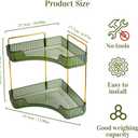 Multifunctional Shelf 2-Tier Corner Bathroom Counter Organizer, Skincare Makeup Organizer Shelf Corner Storage Organizers for Bathroom Vanity Table Kitchen