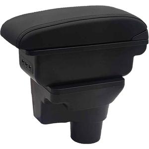 Car Armrest Box for Hyundai Solaris 2/for Hyundai Accent/for Verna 2017-2018 Central Storage Box Center Console (Black line)