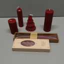 Nuanchu 8 Pieces Christmas Candle Stick Sets Spiral Taper Twisted Candlesticks Scented Smokeless Soy Wax for Wedding Holiday Dinner Home Decorations(Red)