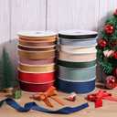 Black Velvet Ribbon Double Faced, 1-1/2 Inch x 20Yd, Great for Christmas, Wedding Decoration, Gift Wrapping and Christmas Tree Ornaments (Black 1-1/2")