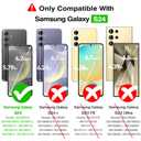 Rayboen Magnetic Case for Samsung Galaxy S24, Compatible with Magsafe, Matte Skin-Feel Solid Dual-Tone Integrated Hard PC Shell, Durable Shockproof Protective Phone Cover for S24, Matte Blue
