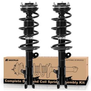MOSTPLUS 2X Front Complete Shock Struts w/Coil Springs Compatible for 2013-2015 Honda Civic 272926