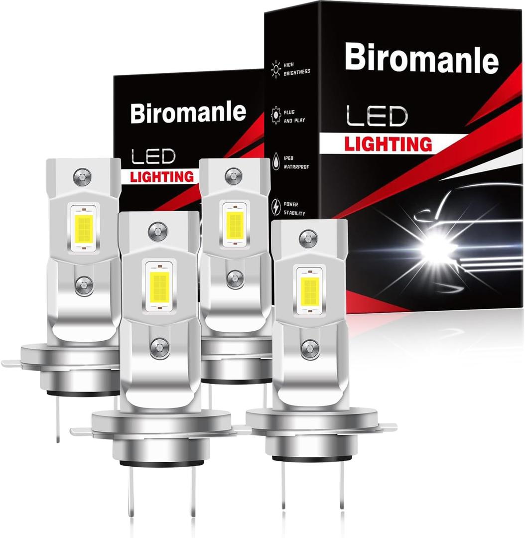Compatible with 2011 2012 2013 2014 Hyundai Sonata Hi/Lo Beam; 6000k White Light,H7 high beam and H7 Low Beam,Turn Signal Bulbs(Pack of 4)