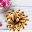 TXV Mart Disposable Reusable Bamboo Drinking Straws 100 pcs, BPA Free, Eco-Friendly 100% Natural, Biodegradable, and Compostable, Heavy Duty, Party, Weddings, Picnics, Holidays, 0.25 in x 8 in