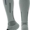 NEENCA Compression Socks, Medical Athletic Calf Socks for Injury Recovery & Pain Relief, Sports Protection1 Pair, 20-30 mmhg (Large, Grey Black)