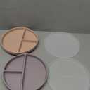 Moonkie Suction Plates for Baby | 100% Silicone BPA-Free Baby Plates with Lids and Food Cover | Divided Design | Microwave and Dishwasher Safe | Toddler Plates 2 Pack (2Pcs-Blush/Pale Mauve)