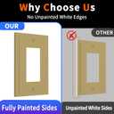 Matte Gold Outlet Covers Luxury Modern Brushed Bronze 1 Gang Rocker Single Light Switch Cover Plate Decorative Gfci Wall Plate Electrical Switch Plate Covers Kitchen Bathroom Decor