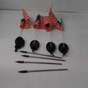 4th of July Decoration Outdoor Solar American Flag Lights,Upgaded 4Pack 140 LED Larger Size USA Flag Pathway Light Garden Stake Lights Patriotic Light for Independence Memorial Day Yard Patio Decor