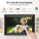 Uhale Digital Picture Frame WiFi 10.1 Inch, Electronic Photo Frames 1280 x 800 HD IPS Touch Screen, Auto Rotate, Slideshow, Share Photos/Videos from Phone Instantly