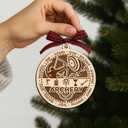 2 x Archery Ornament 2 Layer Wood Design - Theme Holiday Decor for Archer - Christmas Tree Keepsake for Archery Enthusiast - Cozy Holiday Ornament - Sports Themed Wooden Decoration