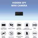Hidden Camera Mini Spy Camera 1080P Small Security Camera, Tiny Portable Camera, Covert Nanny Cam, Indoor Home Office Security Cameras, Night Vision, Motion Detection, Gravity Sensor, Loop Record