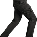 Men's-Hiking-Pants Lightweight Water Resistant Quick Dry Outdoor Pants for Fishing Travel Camping, Size 16, Black