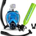 GOYOJO Mini Scuba Tank, Portable Diving Lung Air Tank with DOT Certified, Refillable Emergency Backup Pony Bottle for Snorkeling, Underwater Breathing, Training