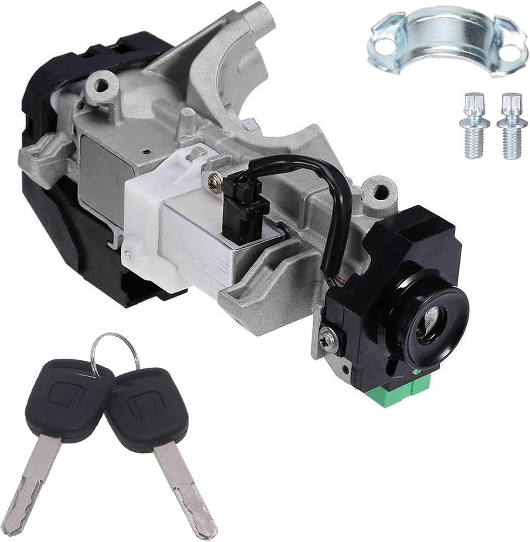 Ignition Switch Lock Cylinder Assembly for Honda Accord CRV Odyssey FIT 2003-2008 06350-SAA-G30 35100-SDA-A71 CHENHO (ID48 Chip Key)