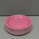 Breroa 72 Pieces Gradient Pink Paper Plates 7 Inch Bulk Paper Plates Disposable Round Dessert Plate Heavy Duty Solid Color Plate Table Decors for Birthday Party, Dinner Table, Wedding