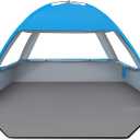 Venustas Beach Tent Sun Shelter for 3/4-5/6-7/8-10 Person, UPF 50+ UV Protection Beach Canopy, Lightweight and Easy Setup Cabana, Portable Shade Tent (Sky Blue)