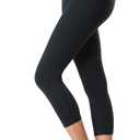 Dragon Fit Compression Yoga Pants Power Stretch Workout Leggings with High Waist Tummy Control (Large, Black/Capri)