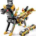 Collision Transforming Dinosaur Car Toy, 2 in 1 Magnetic Cars Collision Transform into Dinosaur Toys for Boys Girls Age 3 4 5 6 7 8 9 10, Christmas Birthday Gift for Kids 3-12 (Golden)