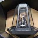 2-in-1 Solar Planter and Lamp Post Light, 75cm, Black