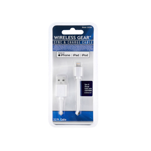 Wireless Gear Sync & Charge Cable, White - 3.2 ft