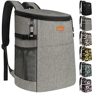 Camping Cooler Backpack 30 Cans, Soft Backpack Coolers Insulated Leak Proof Travel Cooler Bag Waterproof Lunch Picnic Beach Work Trip Thermal Bag Drink Beverage Beer Bag Cooler