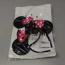 Mado 2 Pack Mouse Ears Headbands for Adults Women Little Girls Boys (Fuchsia Polka Dot, Onesize