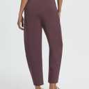 baleaf Womens Barrel Pants with Zipper Pockets Drawstring Athletic Pants Elastic Waisted Casual Lounge Work Travel (Brown, S)