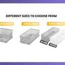 YBM HOME Silver Mesh Drawer Cabinet and or Shelf Organizer Bins, School Supply Holder Office Desktop Organizer Basket 1611s (1, 6x15x2 Inch)