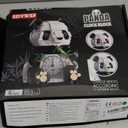 3 in 1 Panda Building Block Set for Kids Age 6+ Cute Animal Brick Alarm Clock Toy with Replace The Eyes Movable Arms and Head Compatible with Lego Creative Home Decor Gift for Adults(853PCS)