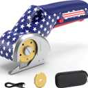 2025 NEW 4V Cordless Electric Scissors, Cardboard Cutter with 2 Titanium Blade, Safety Lock & Extra Blade, Rotary Cutter for Cardboard,Fabric,Plastic, Gifts for Men&Women - Star Color