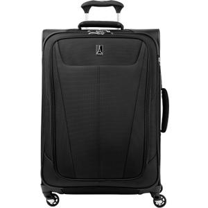 Travelpro Maxlite 5 Softside Expandable Luggage with 4 Spinner Wheels, Lightweight Suitcase, Men and Women, Black, Checked-Medium 25-Inch