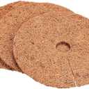 PATIKIL Coconut Fiber Mulch Ring Mat 8 Inch, 3 Pack Thick Coco Coir Tree Protector Root Soil Cover for Indoor Outdoor Potted Plants