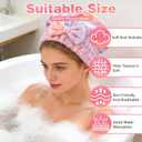2Pcs Super Absorbent Hair Towel Wrap for Wet Hair, Microfiber Hair Drying Caps,New Fast Drying Hair Turban Wrap Towels Shower Cap for Girls and Women(Green)