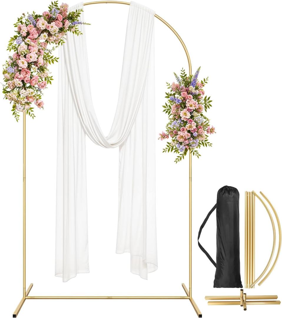 Erweicet ArchStand, Metal ArchFrame (7.2FT), Gold Wedding Party Arch for Decoracion de Fiestas