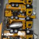 4 Pcs Alloy Construction Truck Toys for 2 3 4 5 Year Old Boys, 9" Construction Vehicles with Light & Sound, Truck Toys for 1 2 3 Year Old Boys, Ideas 2 3 4 5 Year Old Boy Birthday Gifts