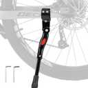 ROCKBROS Bike Kickstand Adjustable Bike Rear Mount Kickstand Bike Side Aluminium Alloy Adults Kick Stand for 22-28 Inch Mountain Road Bikes