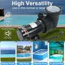 1.5 HP In/Above Ground Swimming Pool Pump, 110V 5580GPH Single Speed Pool Water Pumps lnground Above Ground with Filter Basket