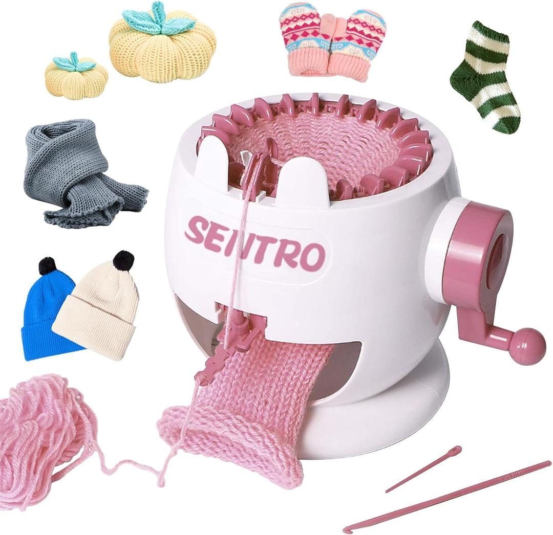 FYGAIN SENTRO Knitting Machine, 22 Needles Knitting Crochet Machines Kit for Sock/Hat/Pumpkin