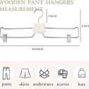 10 Pack Pants Hangers, 14" Adjustable Clip Pant Hanger Heavy Duty with 360Swivel Hook - Solid Wood & Metal Closet Organizer, Space Saving Hanger for Pants, Skirts, Underwear, Scarves