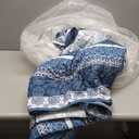 WONGS BEDDING Boho Quilt Set King Size, Navy Blue Bohemian 3 Pieces Quilt Sets, Lightweight Microfiber Bedspread Coverlet Bedding Set for All Season (104"x90")